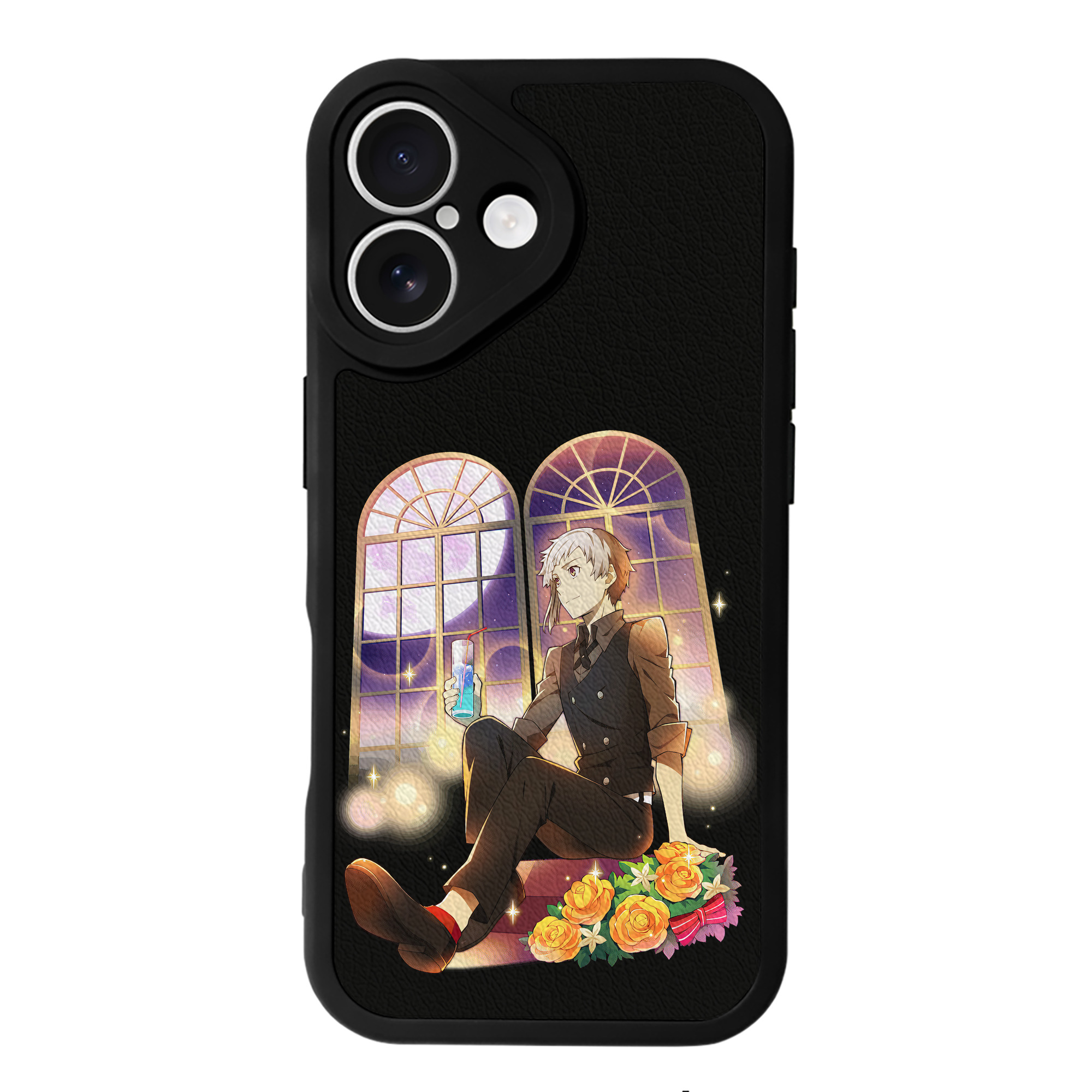 （画像用） 文豪ストレイドッグス Bungo Stray Dogs 【iPhone 16シリーズ対応】シリコンスマホケース（レザー調） 材質：シリコン